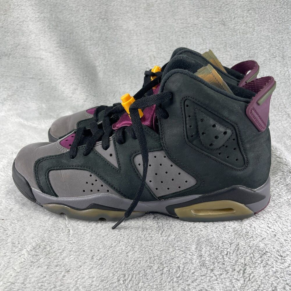 Nike Air Jordan 6 Retro Bordeaux GS Unisex Shoe Size 6Y Grey Burgundy 384665-063